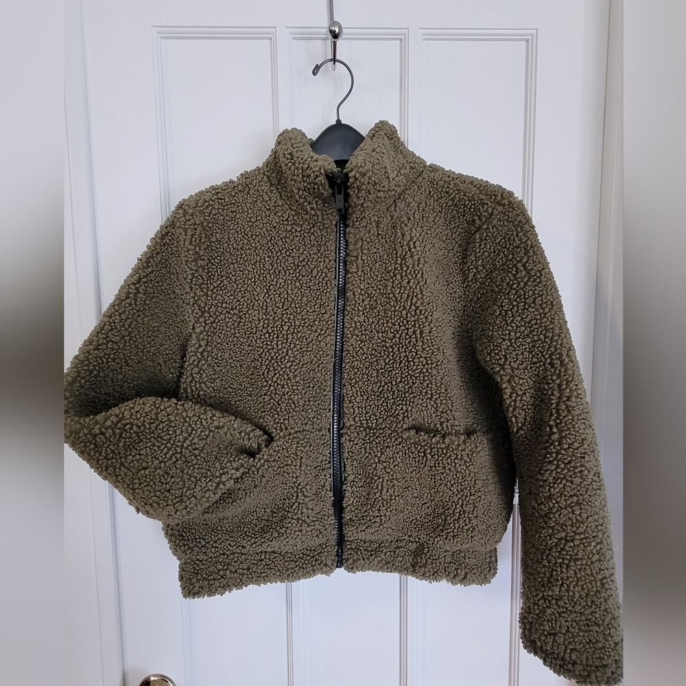 Noisy may Sherpa Jacket - Olive